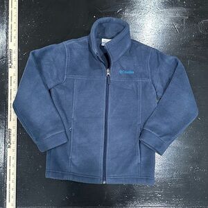 Navy blue Columbia fleece jacket in child’s size XS (6)